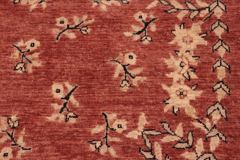 handmade Transitional Kafkaz Red Black Hand Knotted RECTANGLE 100% WOOL area rug 6' x 9'