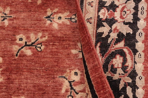 handmade Transitional Kafkaz Red Black Hand Knotted RECTANGLE 100% WOOL area rug 6' x 9'