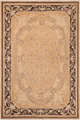 handmade Traditional Kafkaz Rose Charcoal Hand Knotted RECTANGLE 100% WOOL area rug 6X9