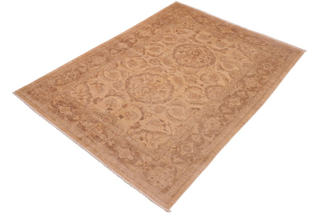 handmade Traditional Kafkaz Tan Brown Hand Knotted RECTANGLE 100% WOOL area rug 6x9