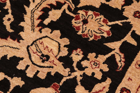 handmade Traditional Kafkaz Black Red Hand Knotted RECTANGLE 100% WOOL area rug 6x9