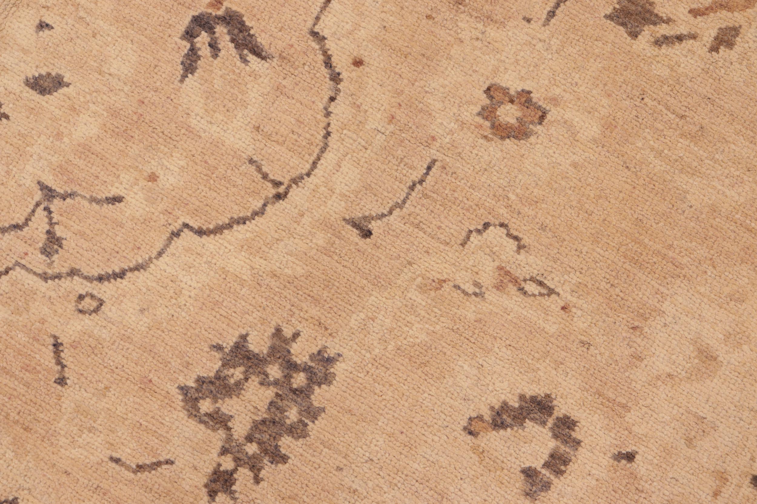 handmade Traditional Kafkaz Tan Brown Hand Knotted RECTANGLE 100% WOOL area rug 6x9