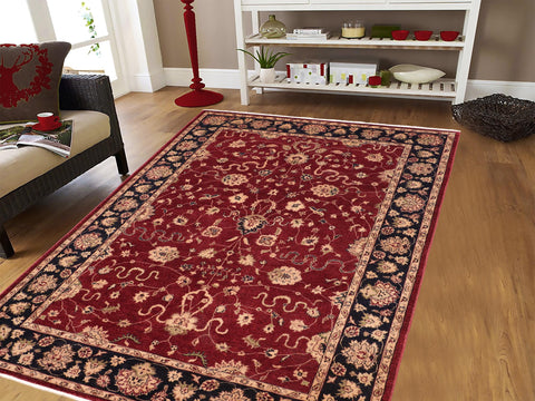 handmade Traditional Kafkaz Red Blue Hand Knotted RECTANGLE 100% WOOL area rug 6x9