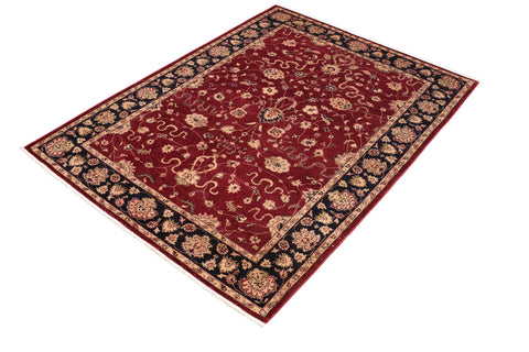 handmade Traditional Kafkaz Red Blue Hand Knotted RECTANGLE 100% WOOL area rug 6x9