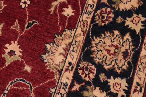 handmade Traditional Kafkaz Red Blue Hand Knotted RECTANGLE 100% WOOL area rug 6x9