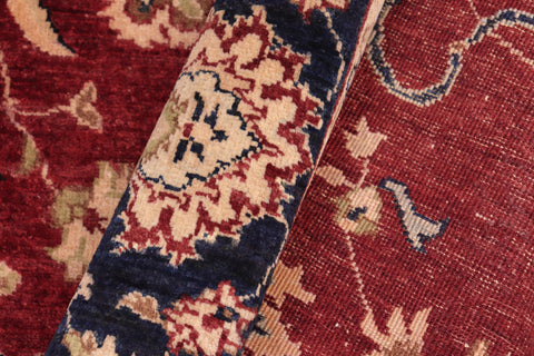 handmade Traditional Kafkaz Red Blue Hand Knotted RECTANGLE 100% WOOL area rug 6x9