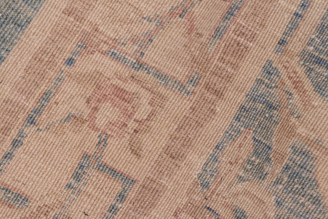 handmade Transitional Kafkaz Blue Tan Hand Knotted RECTANGLE 100% WOOL area rug 6' x 9'