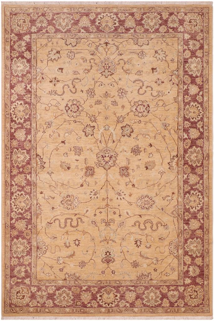 handmade Traditional Kafkaz Gold Red Hand Knotted RECTANGLE 100% WOOL area rug 6X9