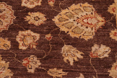 handmade Traditional Kafkaz Brown Tan Hand Knotted RECTANGLE 100% WOOL area rug 6X9