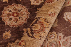 handmade Traditional Kafkaz Brown Tan Hand Knotted RECTANGLE 100% WOOL area rug 6X9