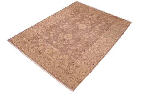 handmade Traditional Kafkaz Brown Tan Hand Knotted RECTANGLE 100% WOOL area rug 6x9