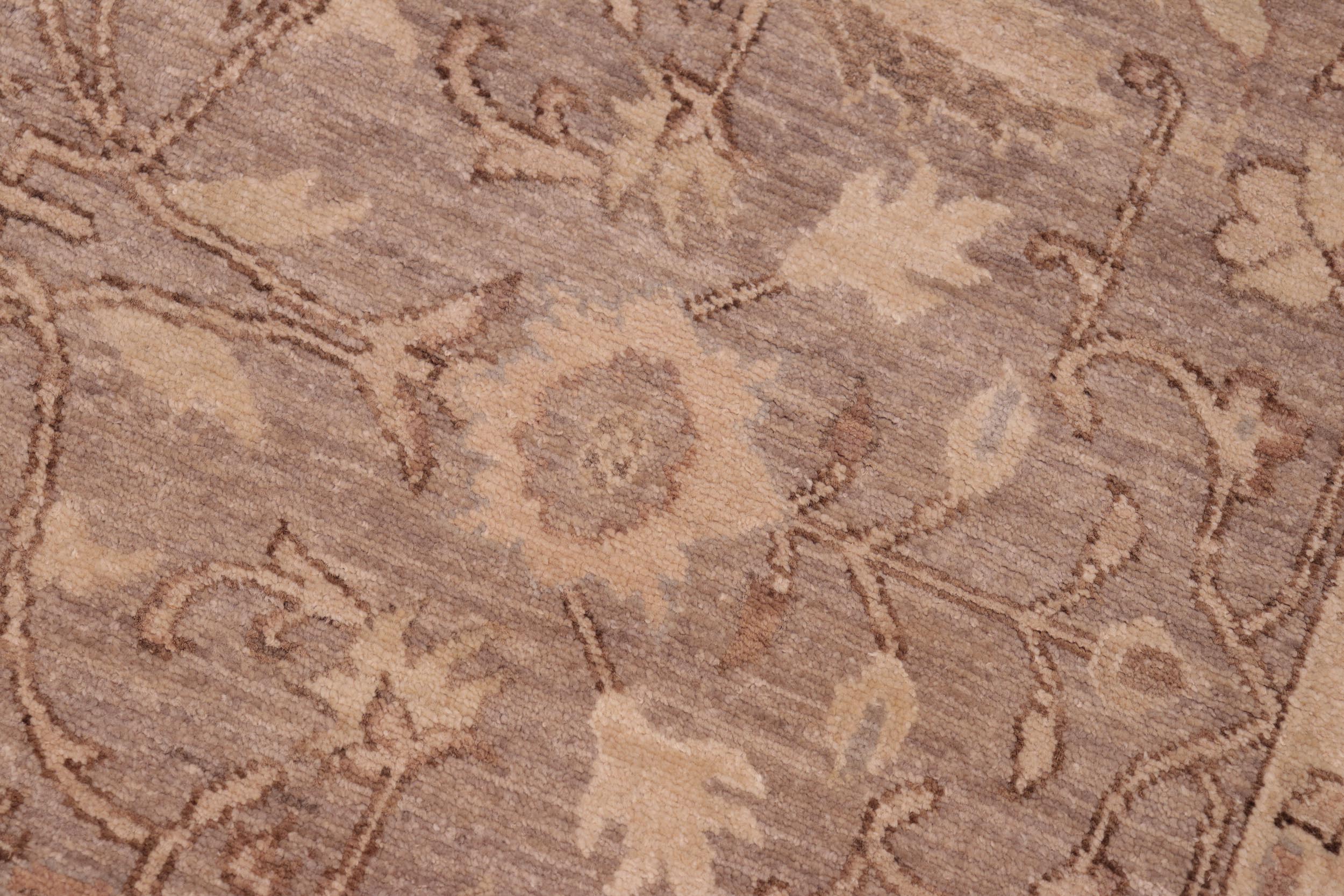 handmade Traditional Kafkaz Brown Tan Hand Knotted RECTANGLE 100% WOOL area rug 6x9
