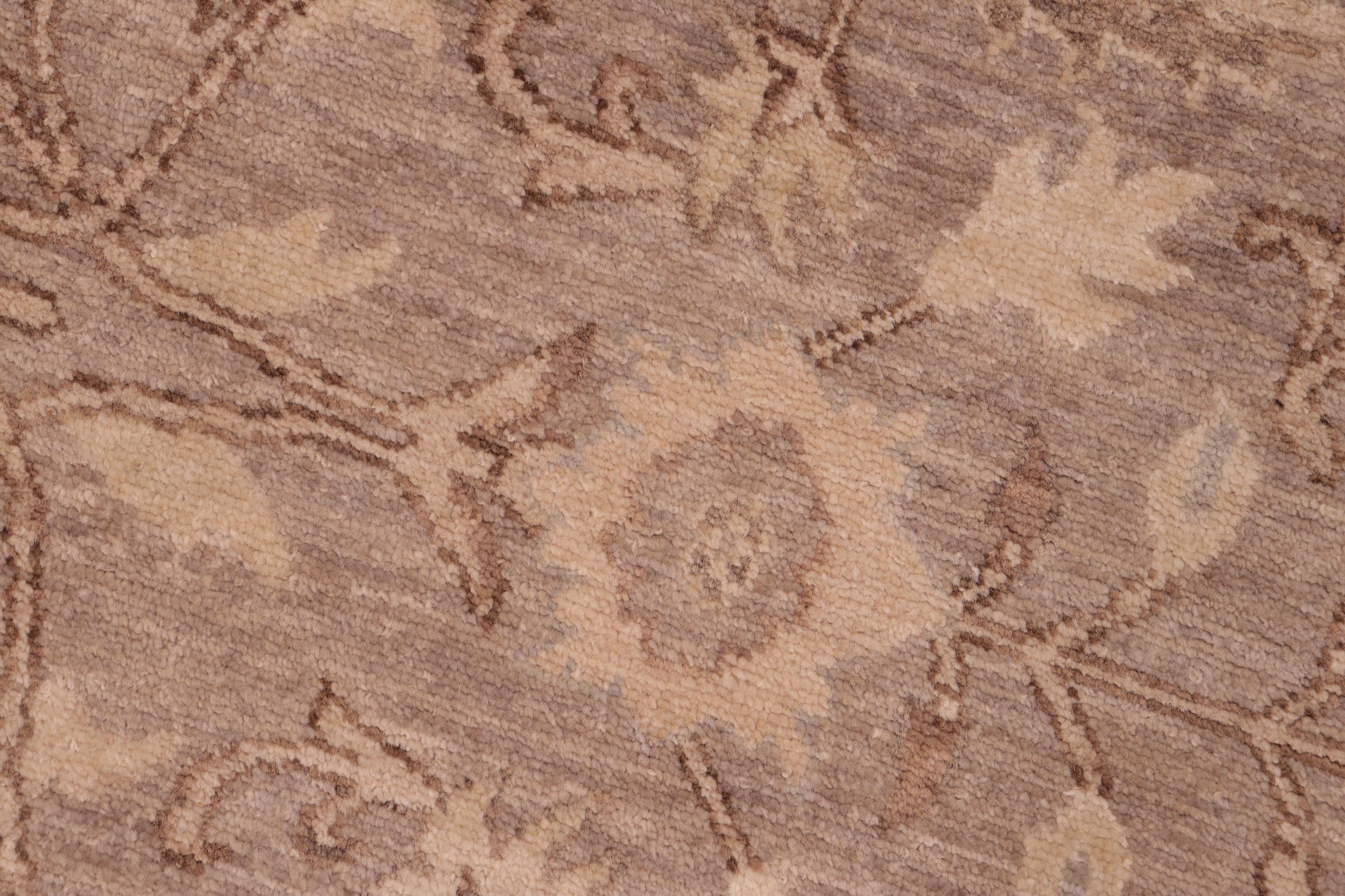 handmade Traditional Kafkaz Brown Tan Hand Knotted RECTANGLE 100% WOOL area rug 6x9