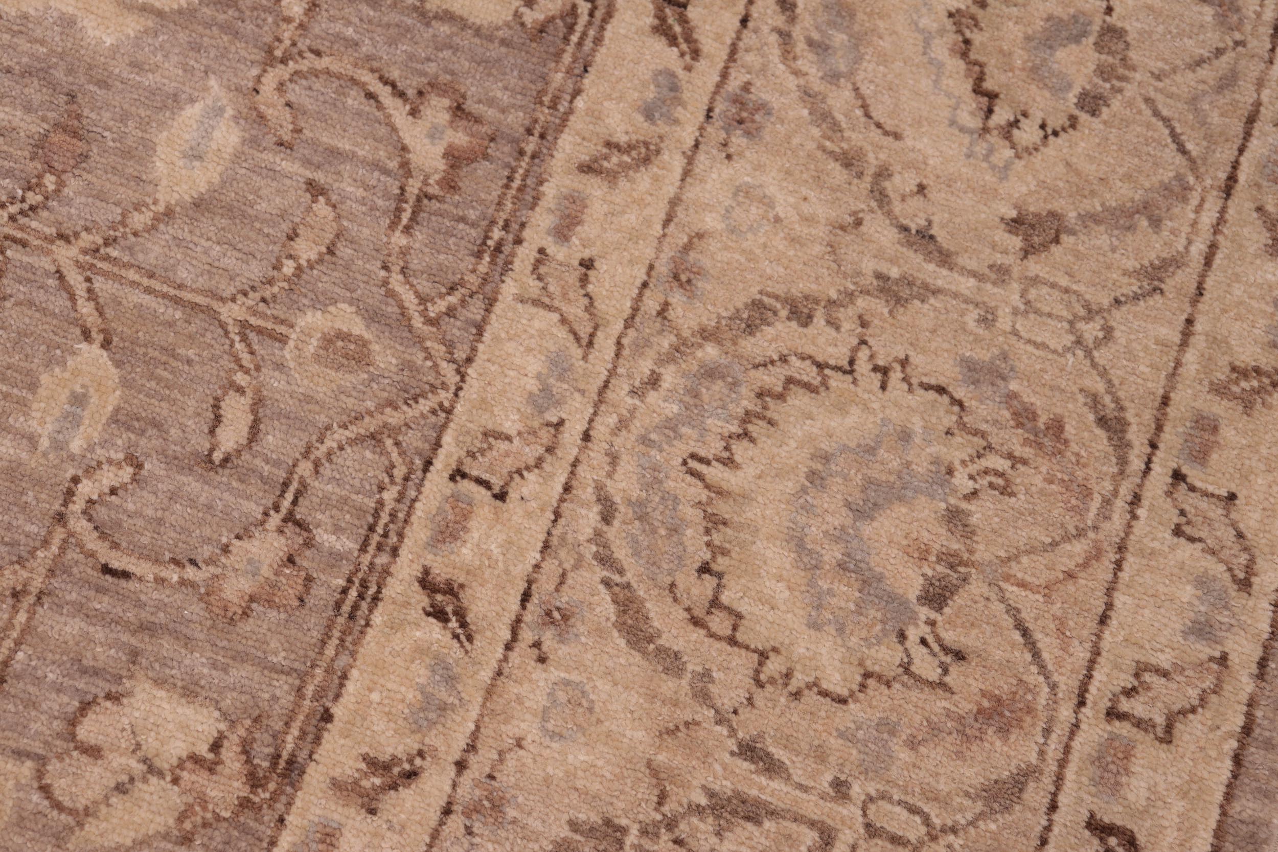 handmade Traditional Kafkaz Brown Tan Hand Knotted RECTANGLE 100% WOOL area rug 6x9