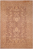 handmade Traditional Kafkaz Brown Tan Hand Knotted RECTANGLE 100% WOOL area rug 6 x 9