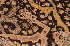 handmade Traditional Kafkaz Brown Gray Hand Knotted RECTANGLE 100% WOOL area rug 6X9