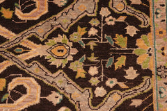 handmade Traditional Kafkaz Brown Gray Hand Knotted RECTANGLE 100% WOOL area rug 6X9