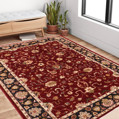 handmade Traditional Kafkaz Red Blue Hand Knotted RECTANGLE 100% WOOL area rug 6x9