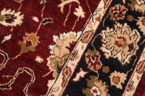 handmade Traditional Kafkaz Red Blue Hand Knotted RECTANGLE 100% WOOL area rug 6x9