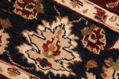 handmade Traditional Kafkaz Red Blue Hand Knotted RECTANGLE 100% WOOL area rug 6x9