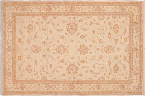 handmade Traditional Kafkaz Tan Brown Hand Knotted RECTANGLE 100% WOOL area rug 6x8