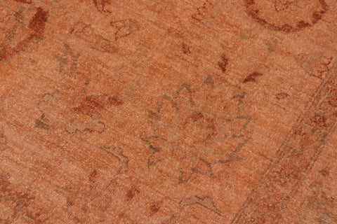 handmade Over Dyed Over Dyed Orange Orange Hand Knotted RECTANGLE 100% WOOL area rug 6' x 9'