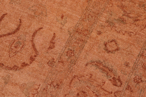 handmade Over Dyed Over Dyed Orange Orange Hand Knotted RECTANGLE 100% WOOL area rug 6' x 9'