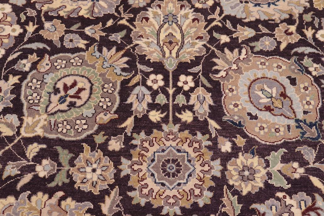 handmade Traditional Design Aubergine Beige Hand Knotted RECTANGLE 100% WOOL area rug 9'X12'