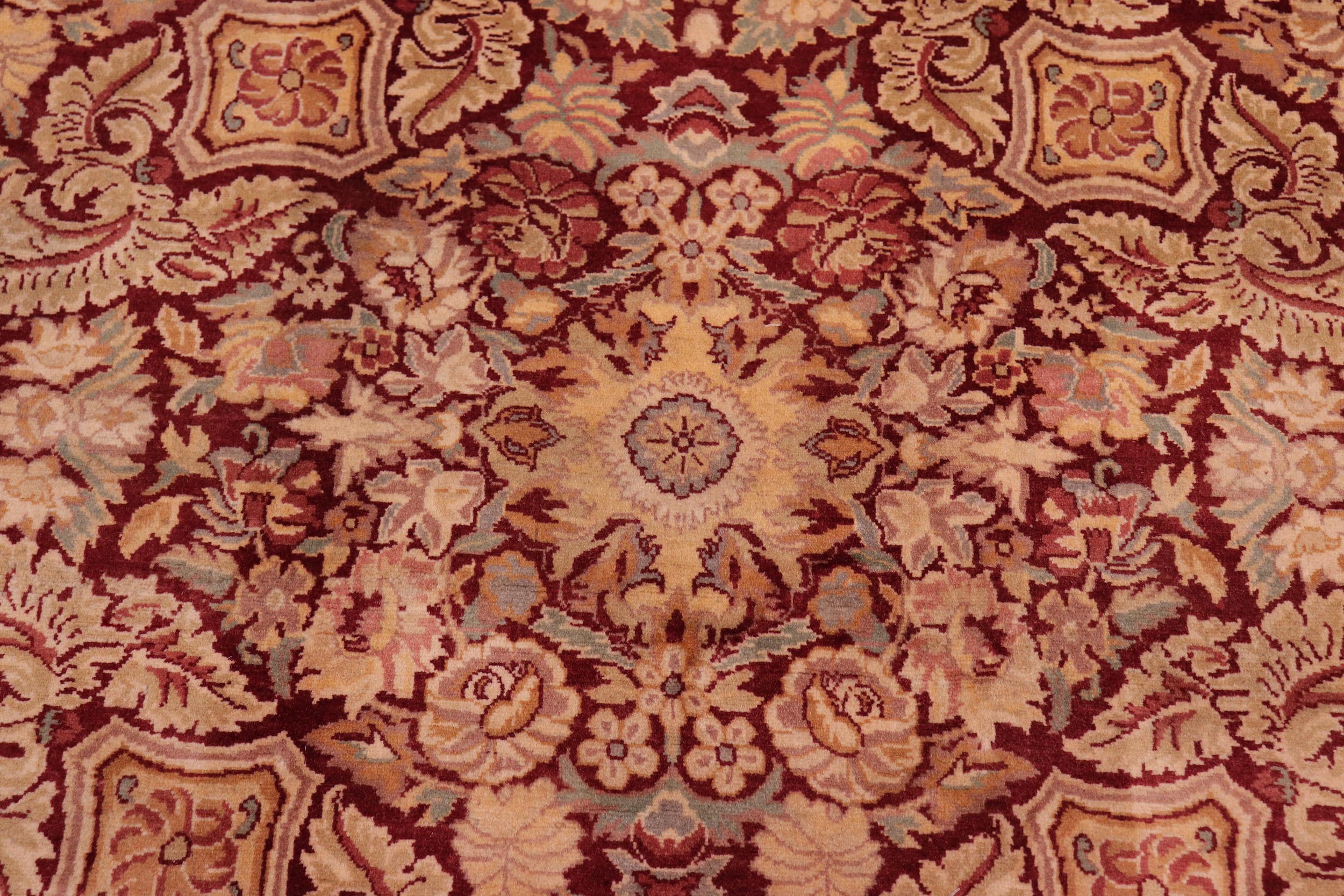 handmade Transitional Dhop Red Red Hand Knotted RECTANGLE 100% WOOL area rug 9x12