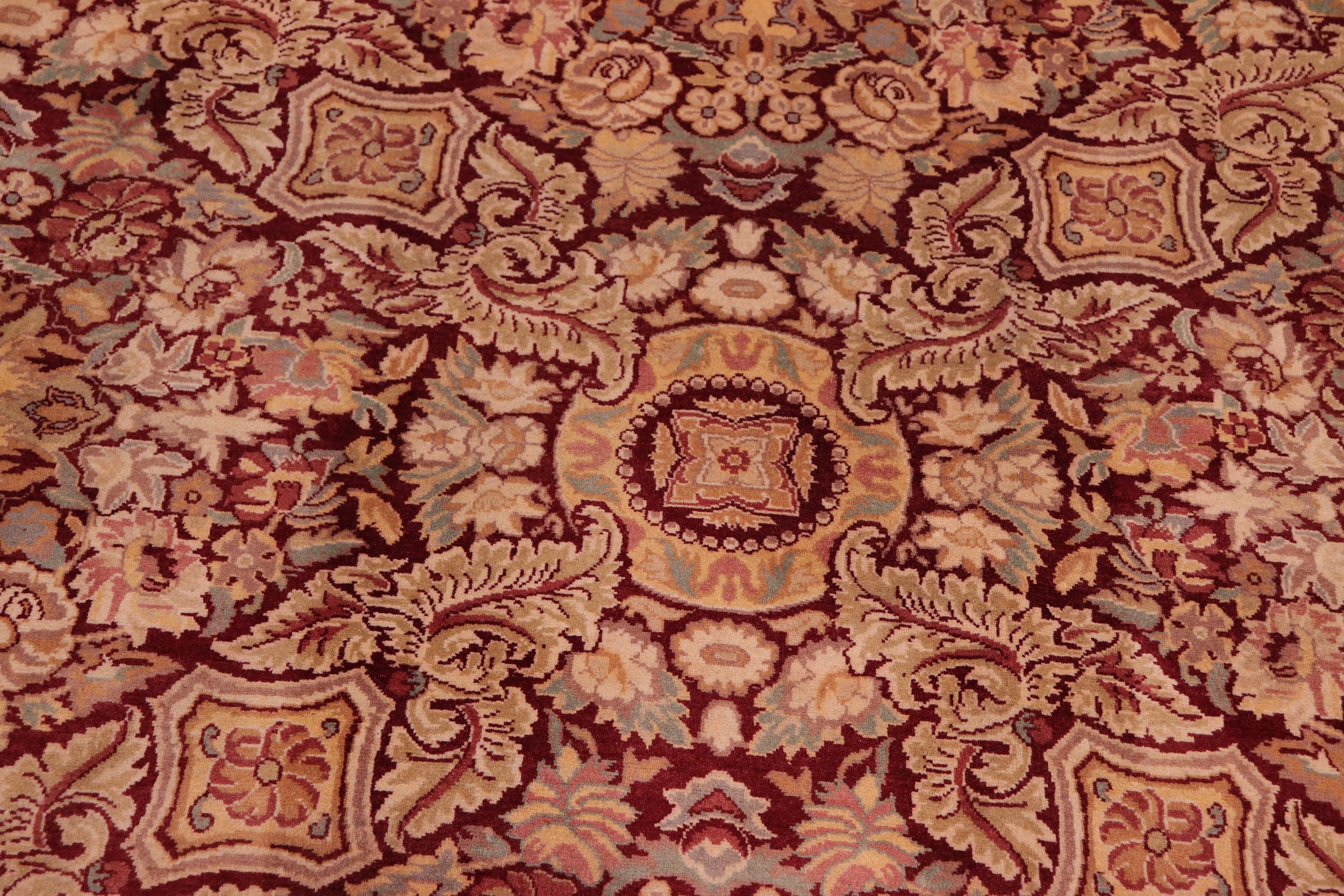 handmade Transitional Dhop Red Red Hand Knotted RECTANGLE 100% WOOL area rug 9x12