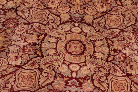 handmade Transitional Dhop Red Red Hand Knotted RECTANGLE 100% WOOL area rug 9x12