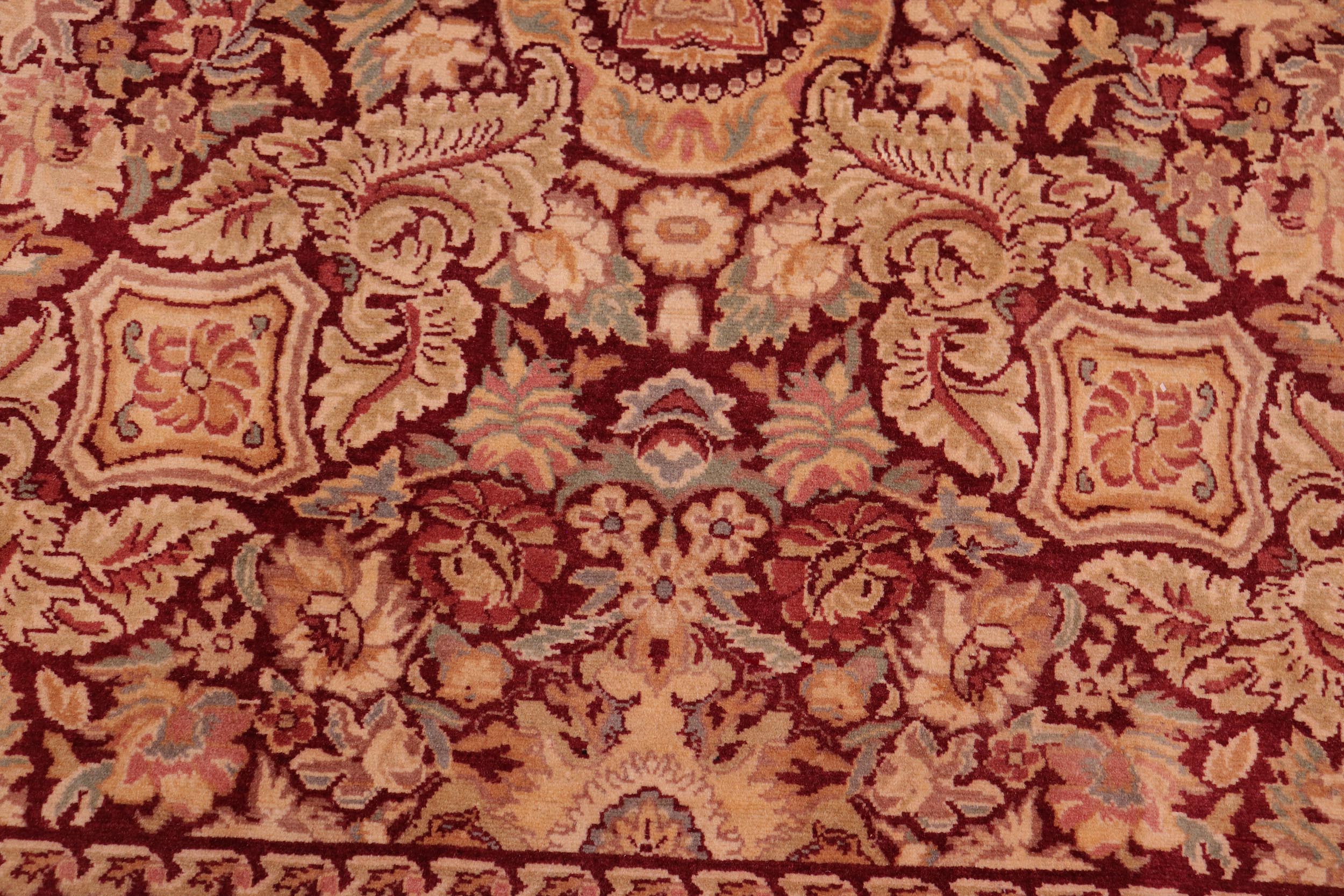 handmade Transitional Dhop Red Red Hand Knotted RECTANGLE 100% WOOL area rug 9x12