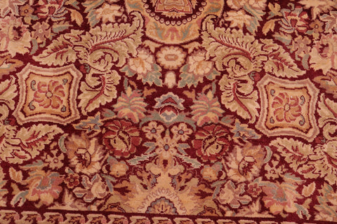 handmade Transitional Dhop Red Red Hand Knotted RECTANGLE 100% WOOL area rug 9x12