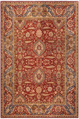 handmade Traditional Lahore Rust Gold Hand Knotted RECTANGLE 100% WOOL area rug 9'X12'