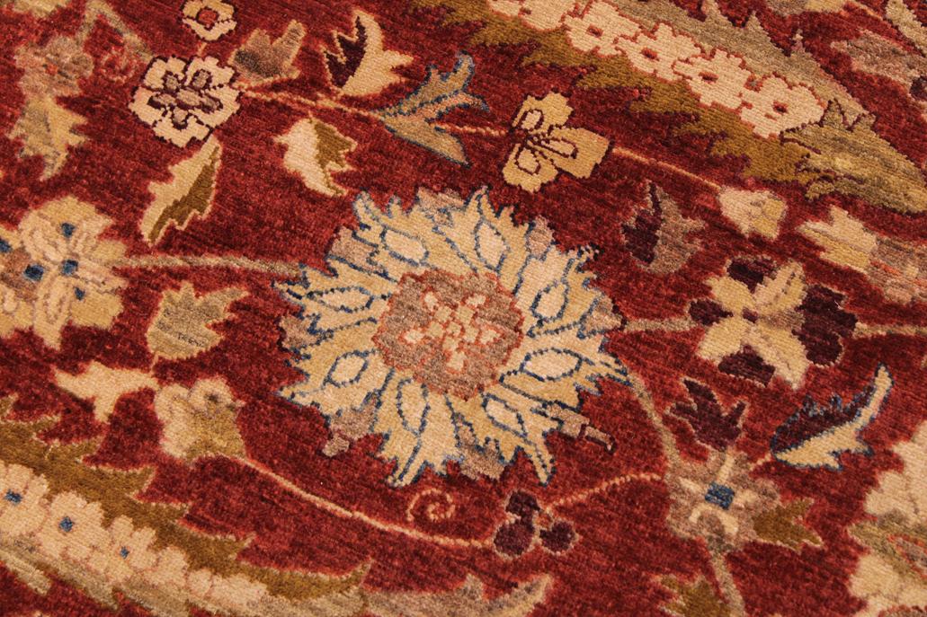 handmade Traditional Lahore Rust Gold Hand Knotted RECTANGLE 100% WOOL area rug 9'X12'