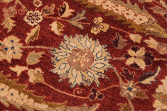 handmade Traditional Lahore Rust Gold Hand Knotted RECTANGLE 100% WOOL area rug 9'X12'