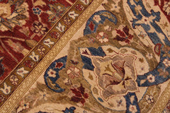 handmade Traditional Lahore Rust Gold Hand Knotted RECTANGLE 100% WOOL area rug 9'X12'