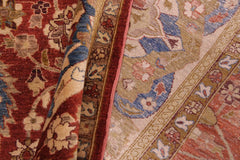 handmade Traditional Lahore Rust Gold Hand Knotted RECTANGLE 100% WOOL area rug 9'X12'