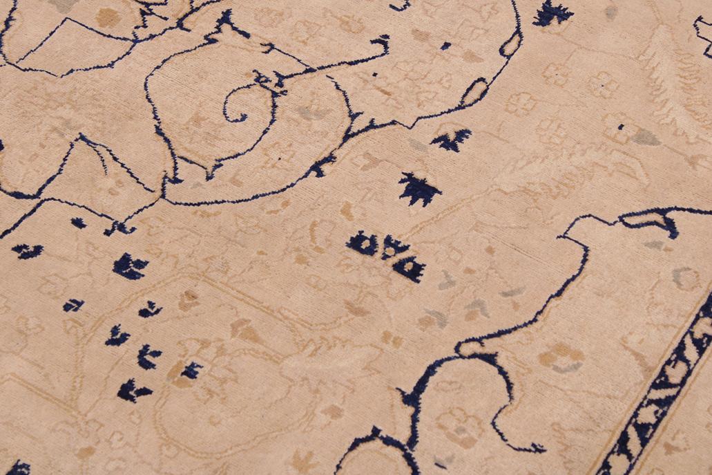 handmade Traditional  Tan Tan Hand Knotted RECTANGLE 100% WOOL area rug 9'X12'