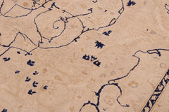 handmade Traditional  Tan Tan Hand Knotted RECTANGLE 100% WOOL area rug 9'X12'