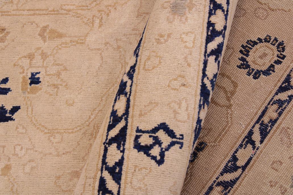 handmade Traditional  Tan Tan Hand Knotted RECTANGLE 100% WOOL area rug 9'X12'