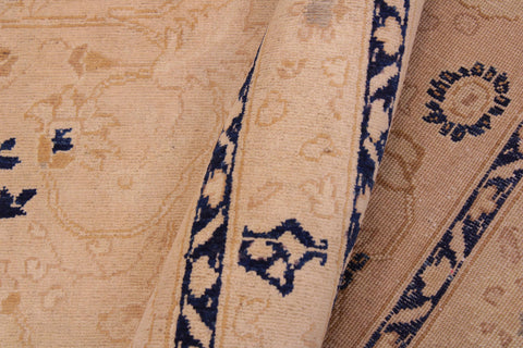 handmade Traditional  Tan Tan Hand Knotted RECTANGLE 100% WOOL area rug 9' x 12'