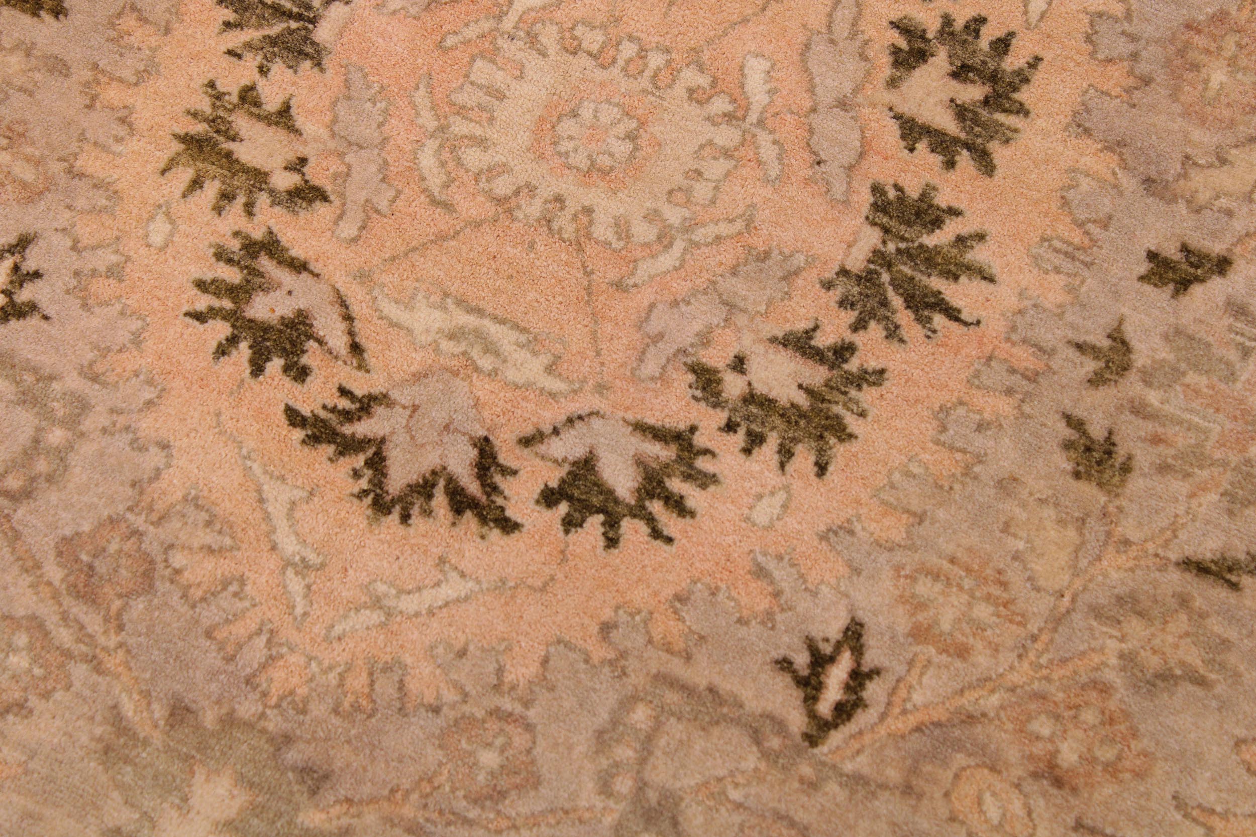 handmade Traditional Tajdar Taupe Green Hand Knotted RECTANGLE 100% WOOL area rug 9 x 12