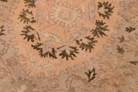 handmade Traditional Tajdar Taupe Green Hand Knotted RECTANGLE 100% WOOL area rug 9 x 12
