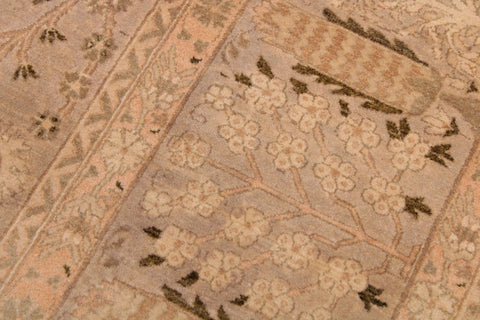 handmade Traditional Tajdar Taupe Green Hand Knotted RECTANGLE 100% WOOL area rug 9 x 12