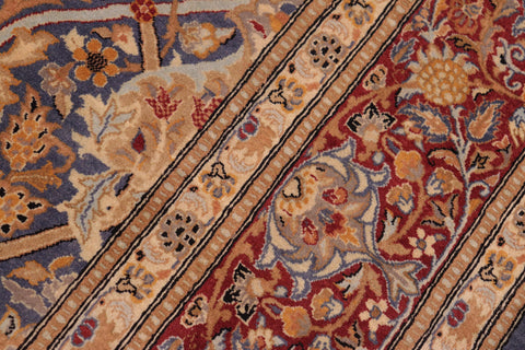 handmade Transitional Mujahid Blue Red Hand Knotted RECTANGLE 100% WOOL area rug 8x10