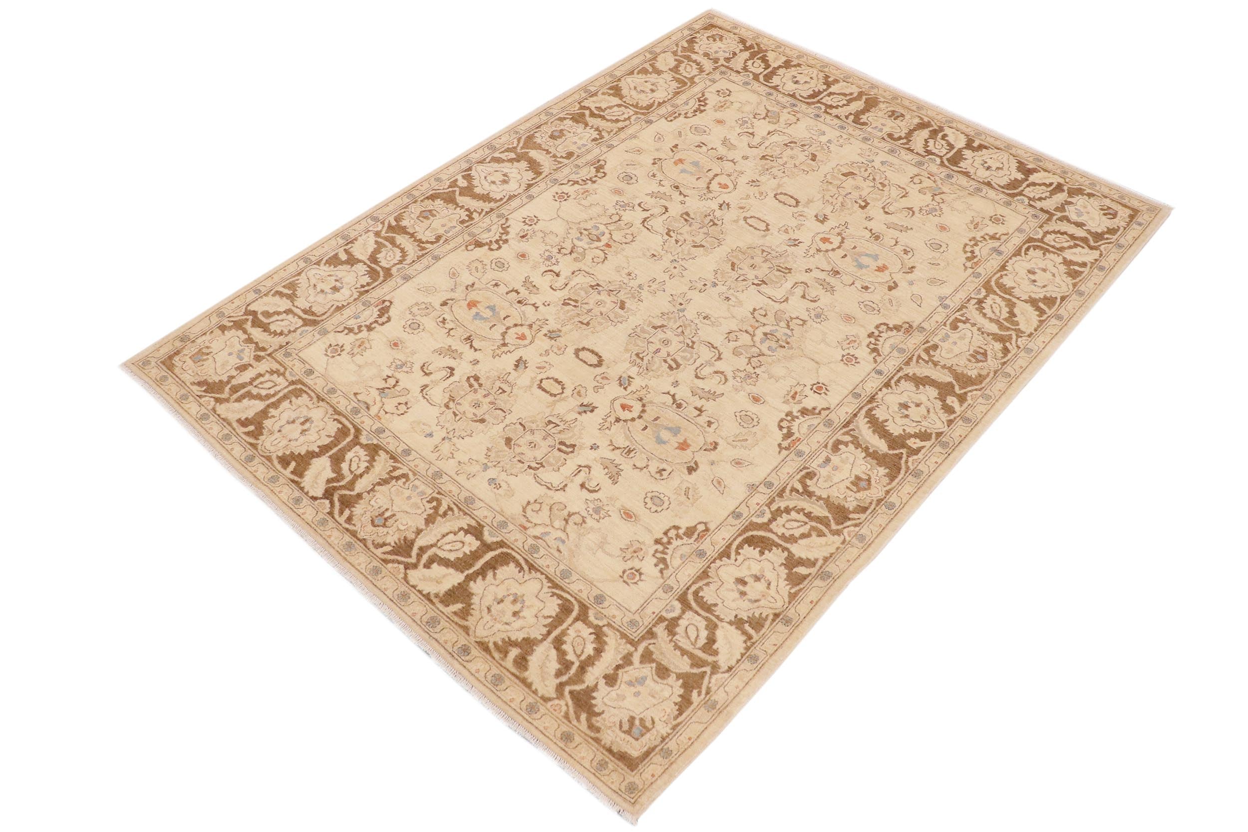 handmade Traditional Kafkaz Beige Brown Hand Knotted RECTANGLE 100% WOOL area rug 8x11