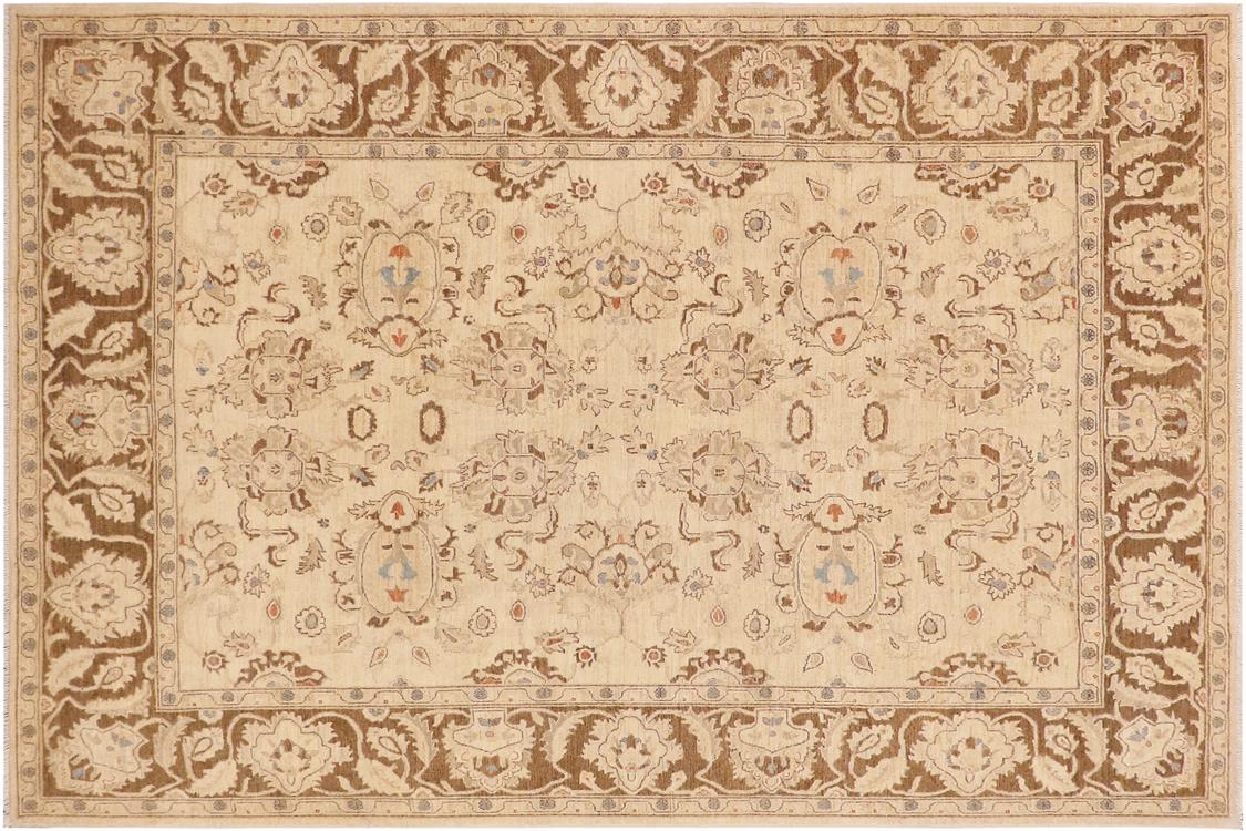 handmade Traditional Kafkaz Beige Brown Hand Knotted RECTANGLE 100% WOOL area rug 8x11