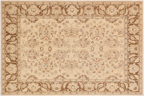 handmade Traditional Kafkaz Beige Brown Hand Knotted RECTANGLE 100% WOOL area rug 8x11