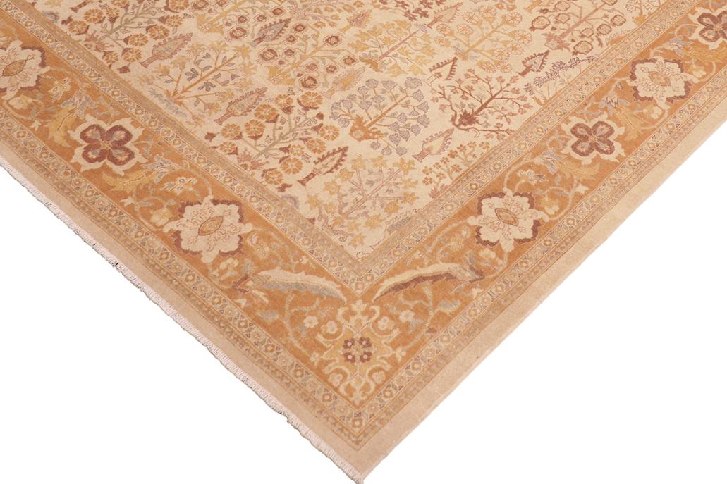 handmade Traditional Sarook Beige Orange Hand Knotted RECTANGLE 100% WOOL area rug 8'X10'